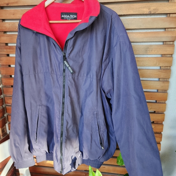 Mens winter coat AQUA TECH size XL fleece-lined soft-shell jacket - Picture 9 of 14